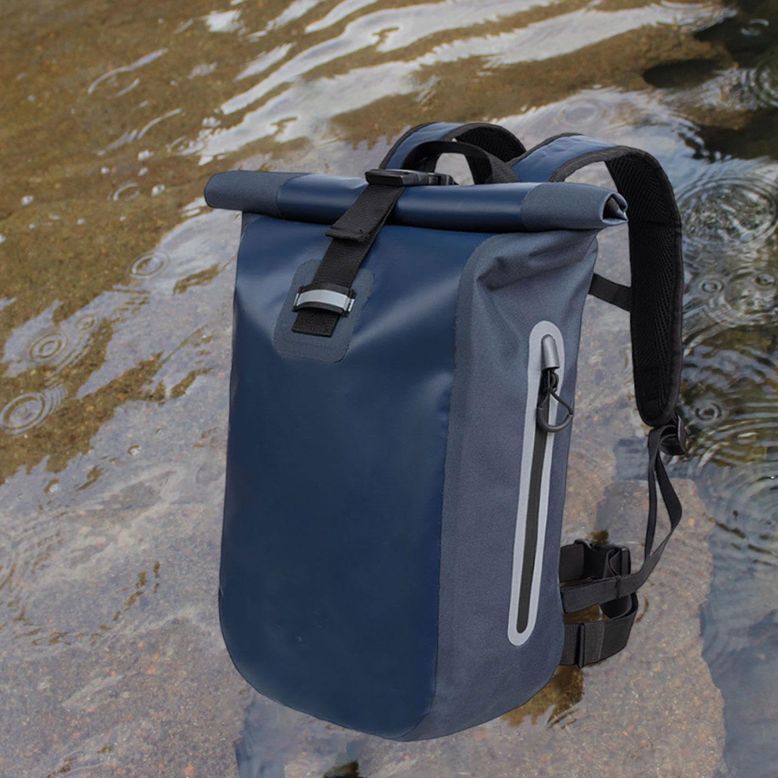 Sac à Dos étanche Enroulable de 20 L, Pochette Résistante Aux Déchirures, Sac de Rangement pour Kayak, Rafting, Pêche, Ski, Voile