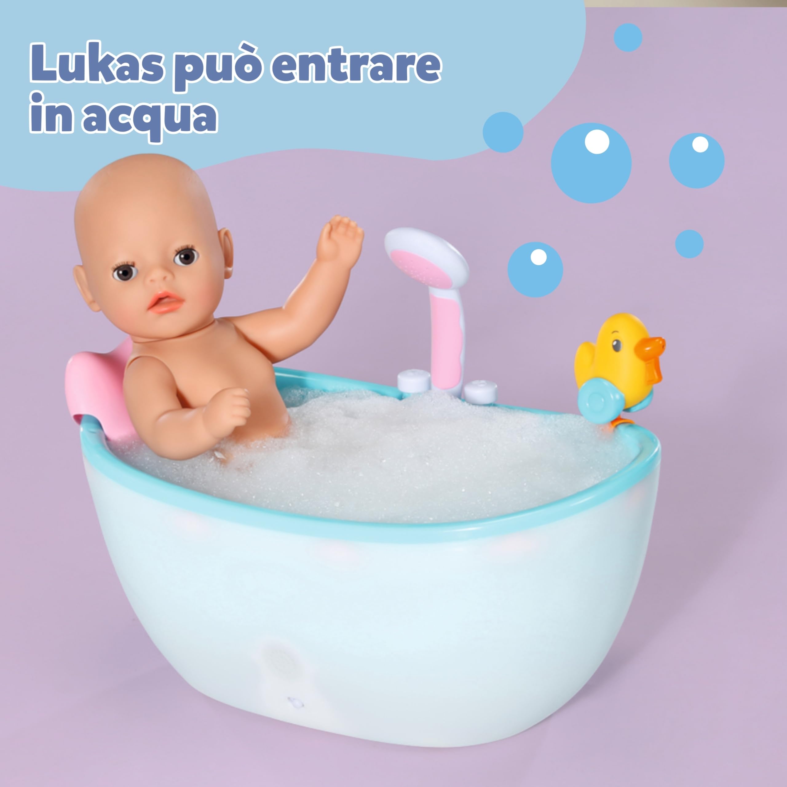 BABY born Lukas (Little Baby Boy) - Bambola di 36 cm - 7 funzioni incl. accessori e tutina - Funziona completamente senza batterie - Adatto a bambini a partire da 1 anno