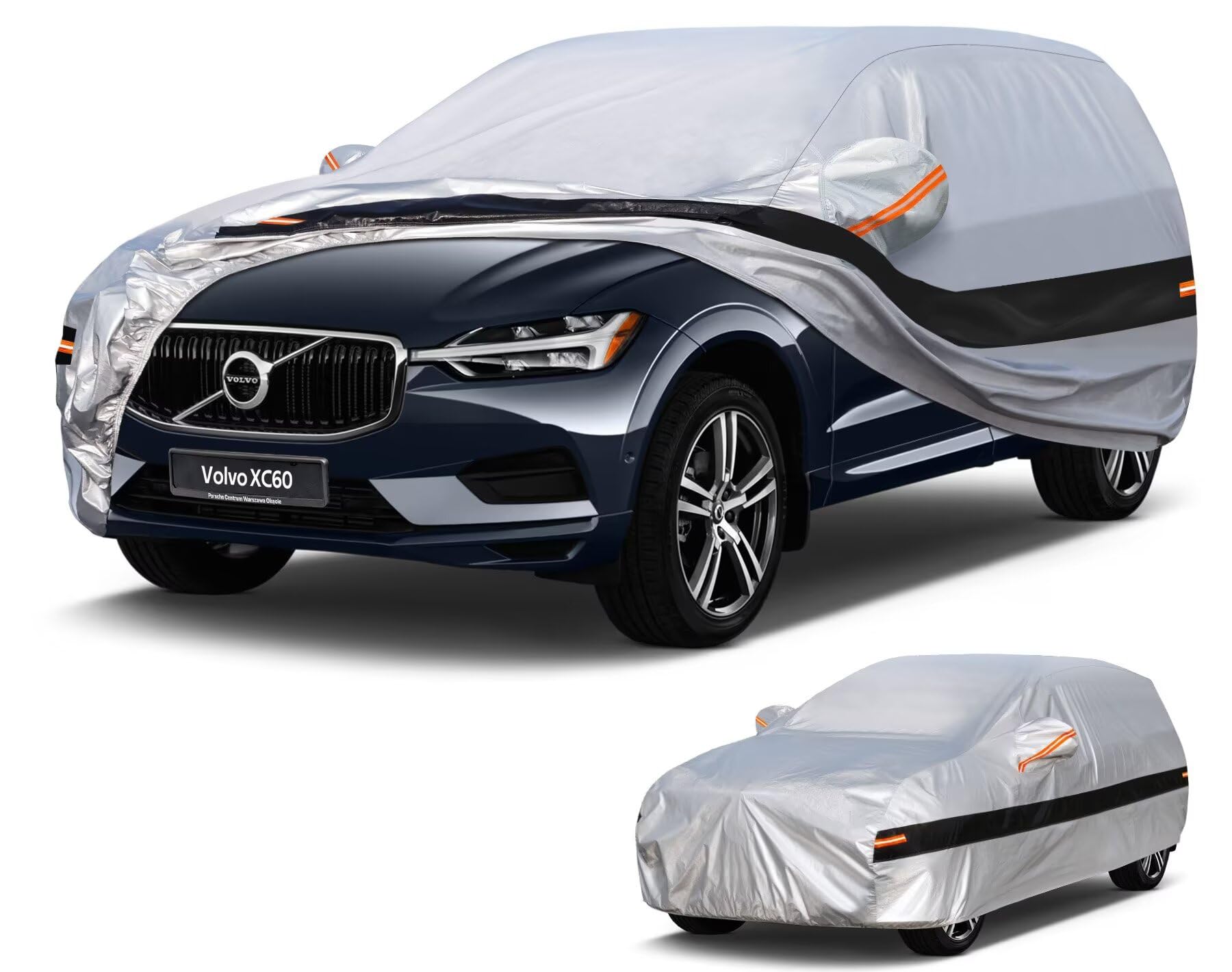 Holthly 10 strati Telo Copriauto SUV per Volvo XC60(2008-2025),100% copertura auto impermeabile,Telo Copri Auto per Esterno,impermeabile,protezione UV,antivento,antipolvere.
