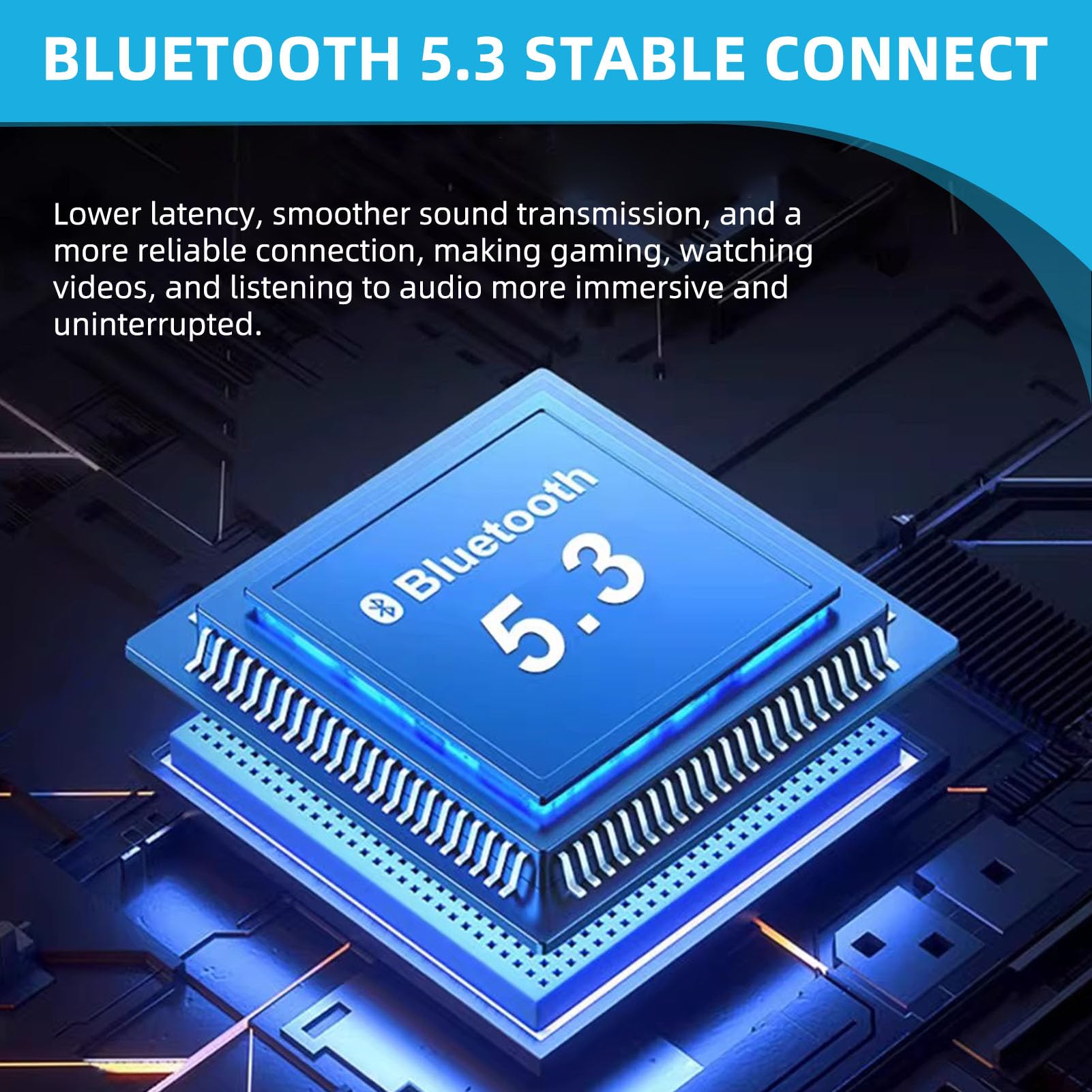 Adaptador Bluetooth USB 5.3 para PS5 PS4 PC Switch,3 Mbit/S Bluetooth Transmisor Receptor Audio Inalámbrico de Baja Latencia,Dongle Dual Link Plug and Play,Compatible con Window Macos Altavoce Casco