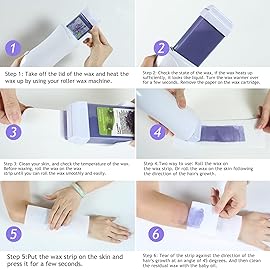 Liddy Dance Hair Removal Wax, Lavender Roll-on Wax, Waxing Kit Refill Wax Cartridge, 4 Pack, Soft Wax for Women, Sensitive Skin, Legs, Arms, Bikini Area, Brazilian Waxing