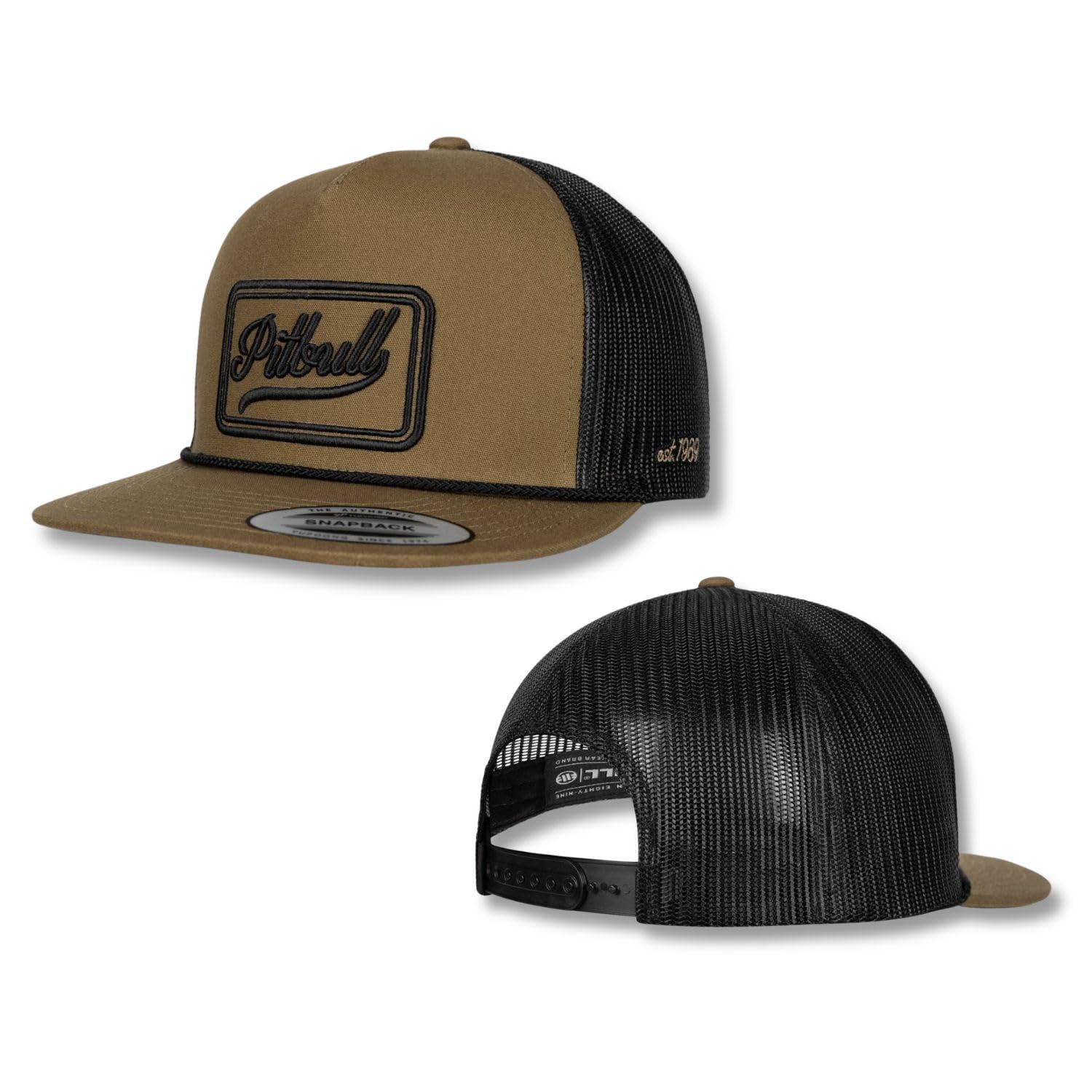 PITBULL Casquette Snapback Trucker Original 1989 - Casquette en maille pour homme et femme, casquette réglable, visière plate, casquette de baseball urbain, unisexe