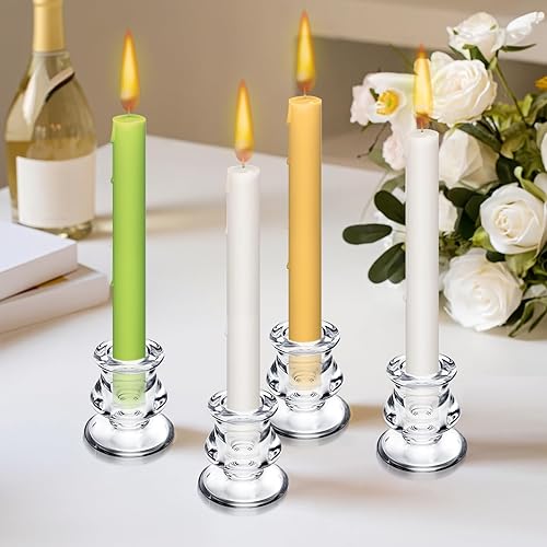 Miniatura 6 de 12 portavelas a granel, portavelas cónicos transparentes, portavelas de vidrio grueso para centro de mesa, boda, decoración de festivales, fiesta