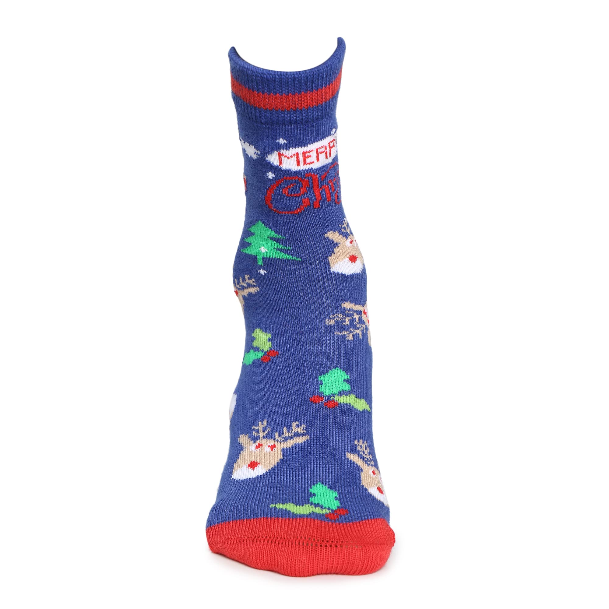 KazarMax Boy's Cotton Christmas multicolor Calf Length socks (Pack of 3, Medium) 3