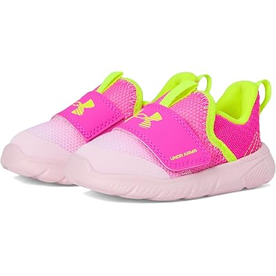 Женские кроссовки Under Armour Kids Flash (Toddler) prime pink/rebel pink/high vis yellow