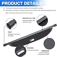 Vista 47 de Powerty Cubierta de Carga para Accesorios Kia Sportage 2023-2025 2026, Textura de Lona Cubierta Retráctil para Maletero Trasero de Carga de Equipaje