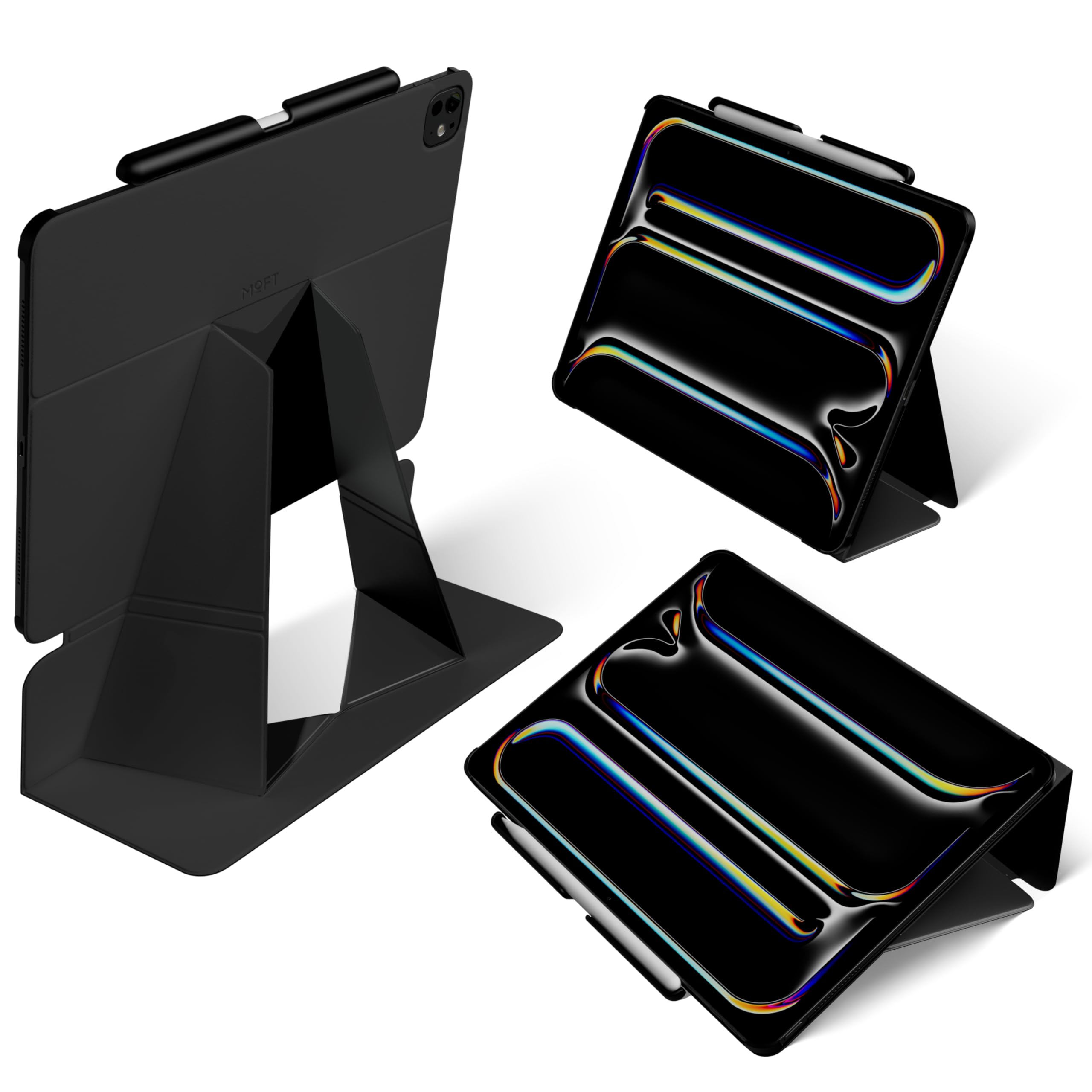 MOFT Folio Case for iPad Air 13-inch M3/M2 (2025/2024) - Silm Stand Protective Case with Detachable Pencil Holder, Multi-Angle Viewing, MOVAS Leather