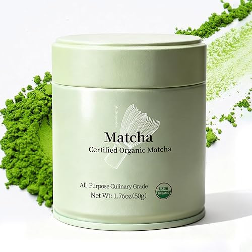 MatchAdmire Polvo matcha de té verde orgánico certificado por USDA de primera cosecha, sabor rico, 100% vegano sin rellenos, sin radiación (1.76 oz