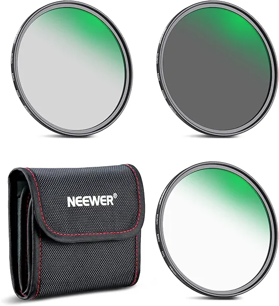 NEEWER 49mm Lens Filter Kit ND8 ND64 CPL Filter Set， Neutral Density+Circular Polarizer Filter Kit with 30 Layers Nano Coating/HD Optical Glass/Water Repellent/Scratch Resistant/Ultra Slim/Filter Bag