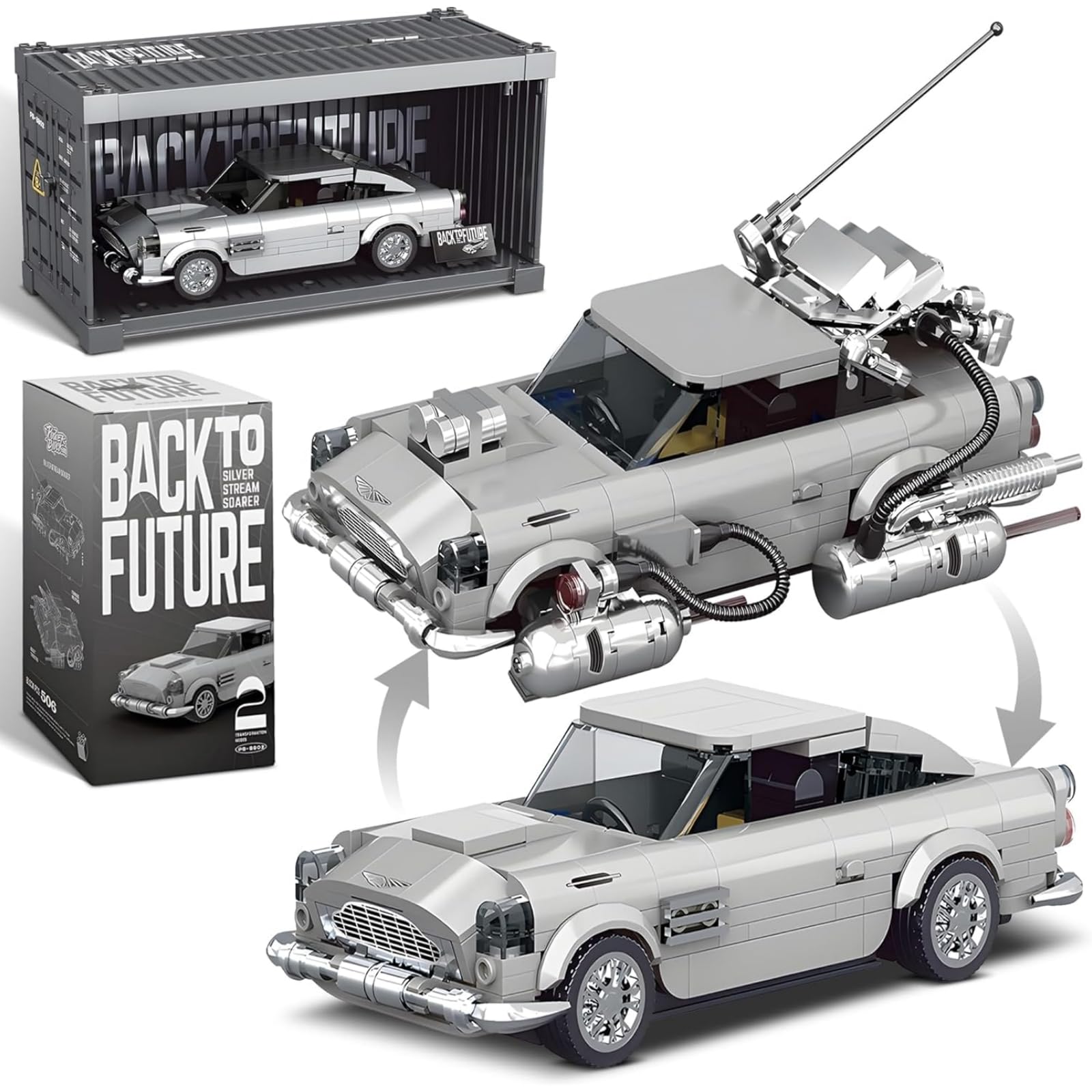 Asdon Martin DB5 Racing Car Building Blocks, 506 PCS for Speed Champions Sports Car Building Kits with Container Display Box, Bricks Toy for Kids & Adults, Compatible with L***