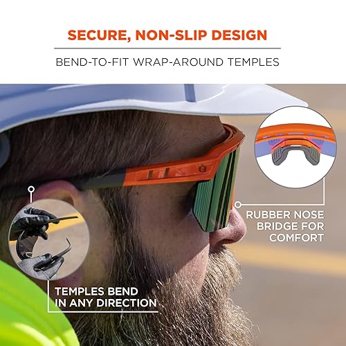 Miniatura 5 de Ergodyne Skullerz AEGIR - Gafas de sol de seguridad antiarañazos, antivaho y ANSI z87.1