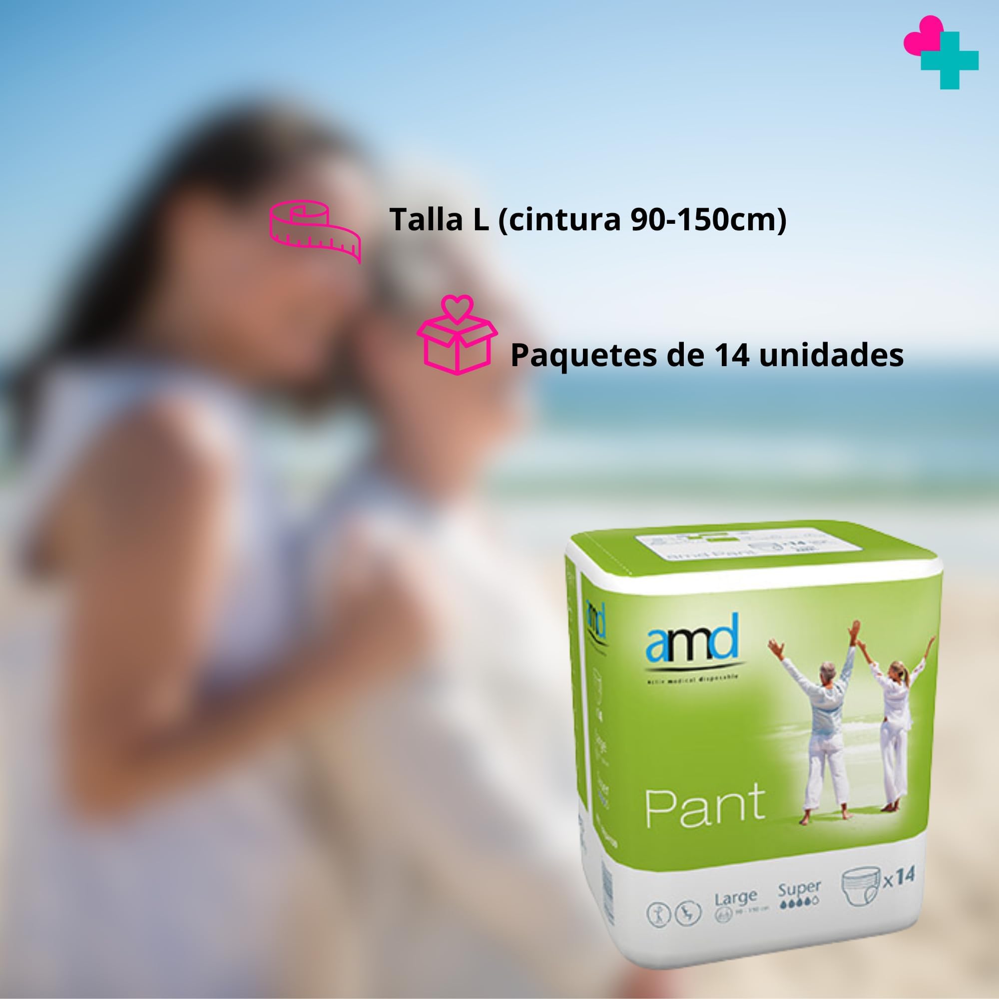 Pants Super Incontinencia. Braga Pañal Adulto Super Braga Pañal Incontinencia Desechables. Pañales Adultos Absorción Super 14 Unidades. (3 Paquetes, Large (Cintura 90-150cm))