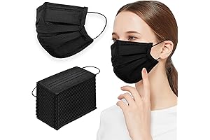 100-Count Black Disposable Face Masks: Ultimate Protection at an Unbeatable Price