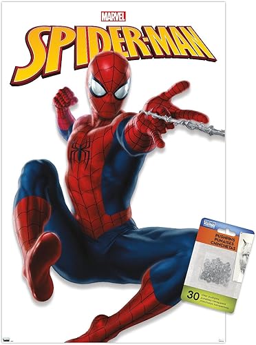 Miniatura 7 de Trends International Marvel Comics - Póster de pared de la serie Spider-Man, 22.37 x 34.00 pulgadas, paquete de póster premium y alfiler
