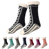 Ultra-Thick Cashmere Slipper Home Socks, Cashmere Slipper Socks, Christmas Socks for Women