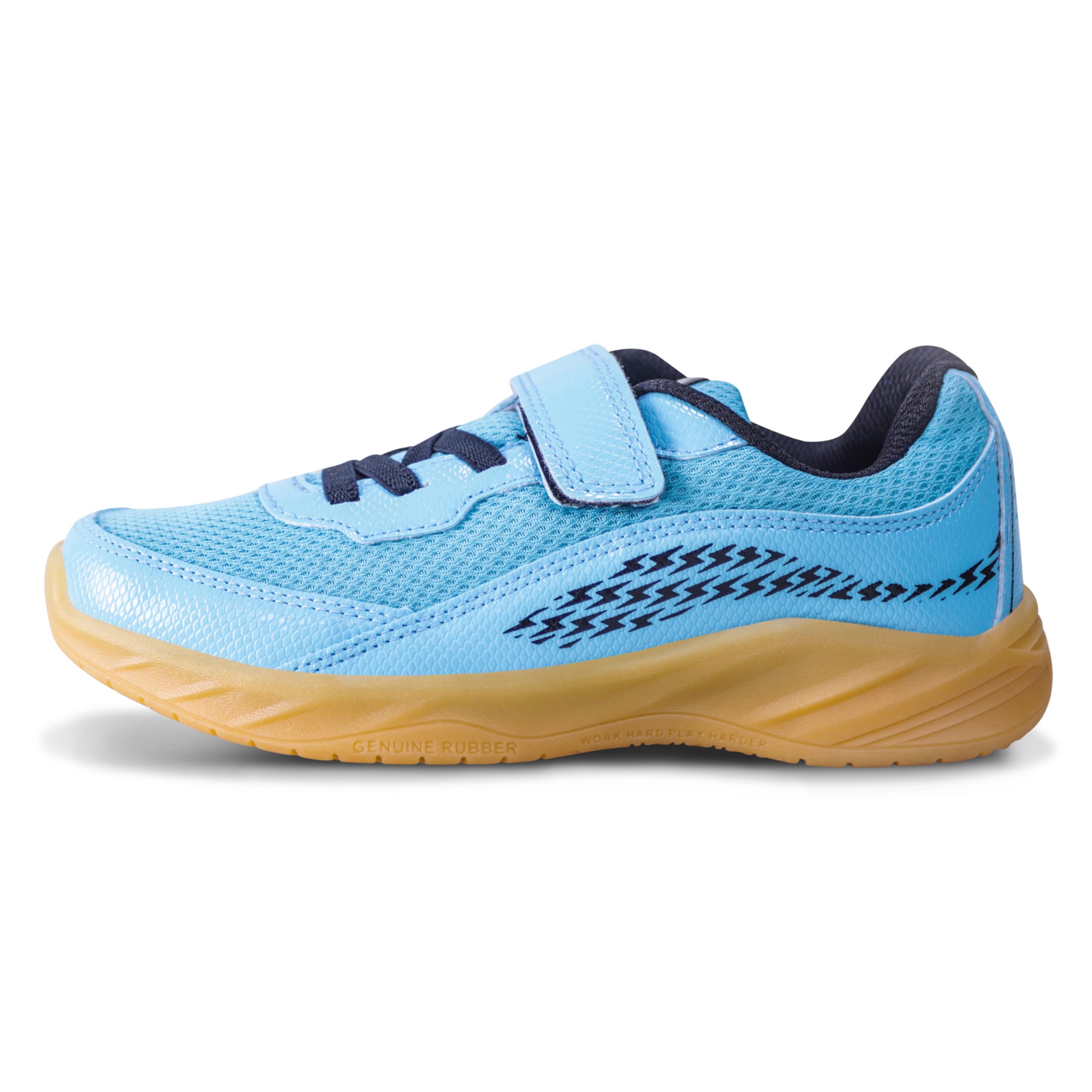 Nivia Flash Badminton Shoes for Kids, PVC Synthetic Leather & Mesh Upper, Duofoam Midsole, Non‑Marking Herringbone Round Sole, Ideal for Indoor Court Agility