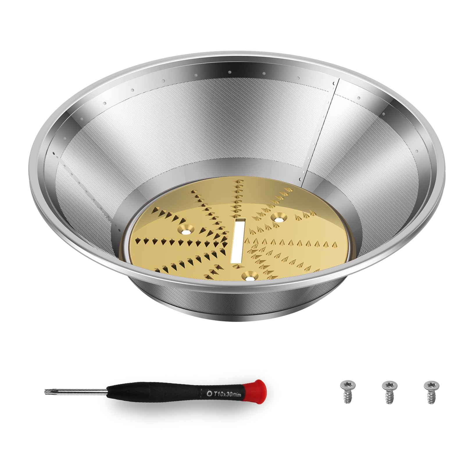 Upgraded Titanium-Coated Juicer Mesh Filter Basket No Base - Compatible with Breville Juice Models JE98XL BJE200XL BJE510XL 800JEXL