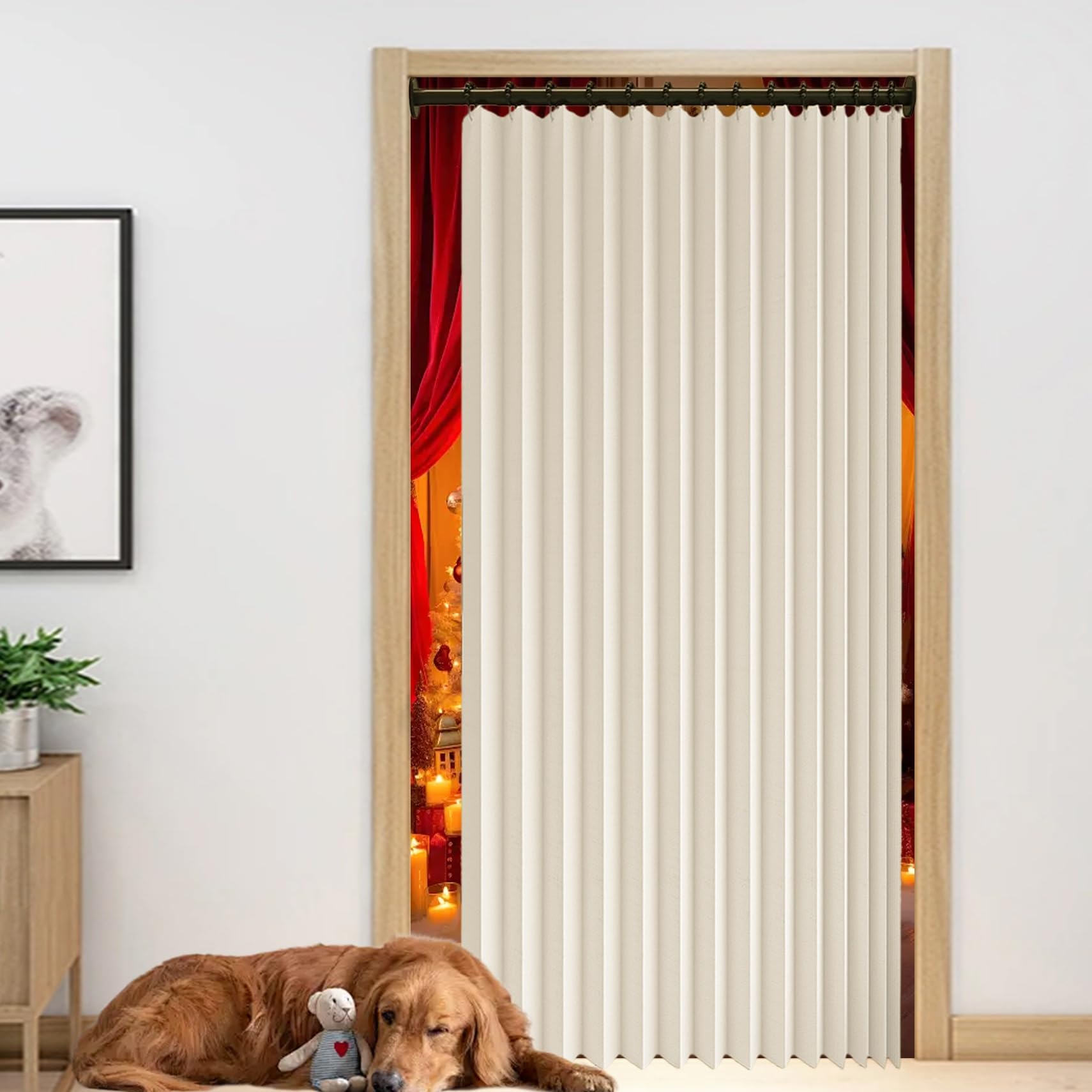 Magnetischer Türvorhang – Wärme- Und Schalldämmend, 90x190 Cm | Akkordeon-Faltung Für Einfache Montage