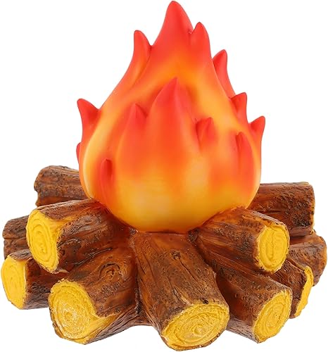 FONDOTIN Lámpara de llama, lámpara de escritorio, decoración de Halloween, bombilla de batería simulada, lámpara de fogata simulada, antorcha LED de