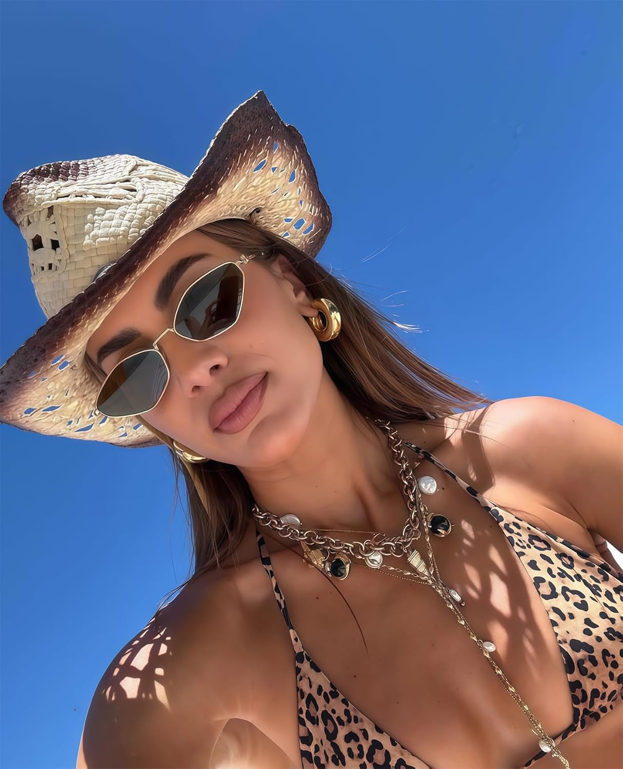 Rmerom Retro Irregular Metal Sunglasses for Women Men, 2026 Trendy Vintage 90s Chic Small Narrow Gold Frame Sun Glasses - Image 2