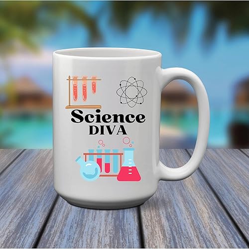 Miniatura 2 de Science Diva Stem Grad Student Female Scientist College Grad Gifts Doctoral Thesis Gifts for Her 11oz 15oz White Coffee Mug