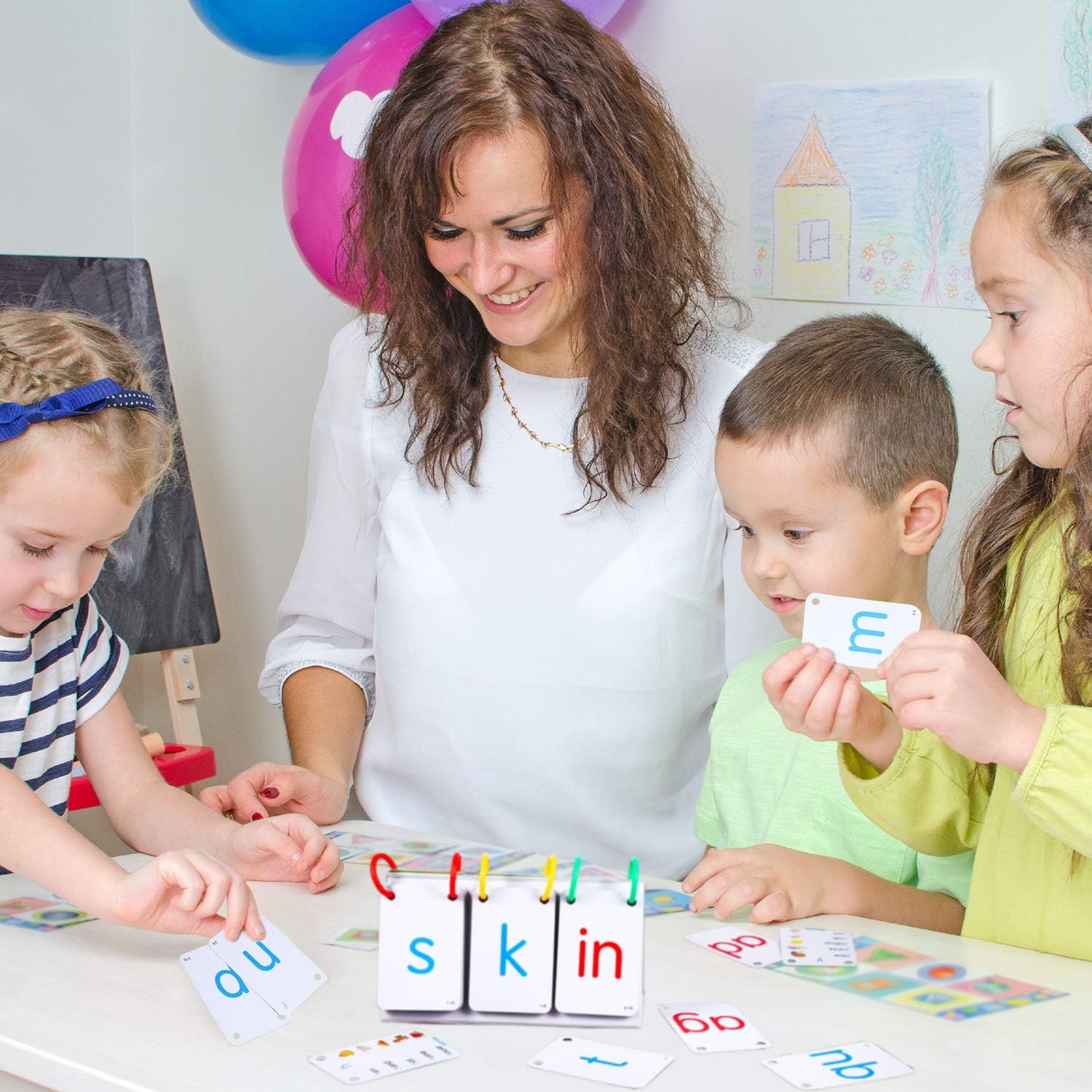 Outus Sight Words Flash Cards Alphabets Flash Cards Set, Sight Words Flash Cards 66 Cards with 132 Pictures, Educational Learning Kindergarten Flashcards for Toddlers Educational Tools : Toys & Games
