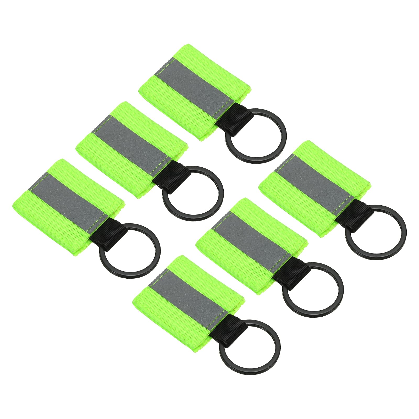 PATIKIL Porte-clés Réfléchissants Vert Fluo – Lot De 12 Tirettes De Fermeture éclair En Nylon, Visibilité Nocturne