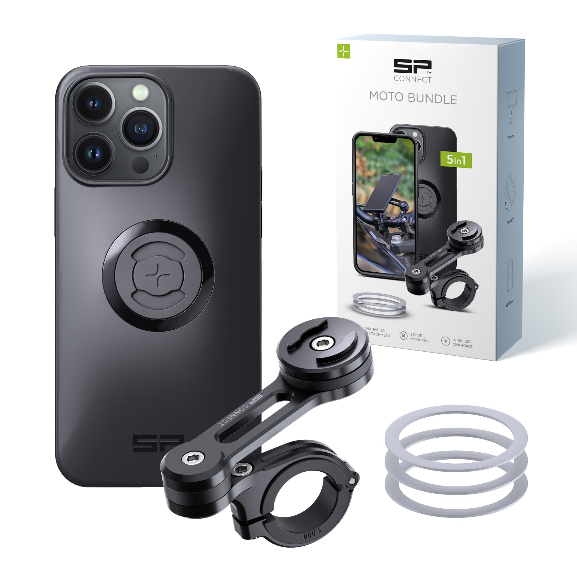 SP CONNECT Supporto per Cellulare Moto SPC+ per iPhone 14 Pro Max | Ciclomotore | Accessori per Tutti Gli Smartphone