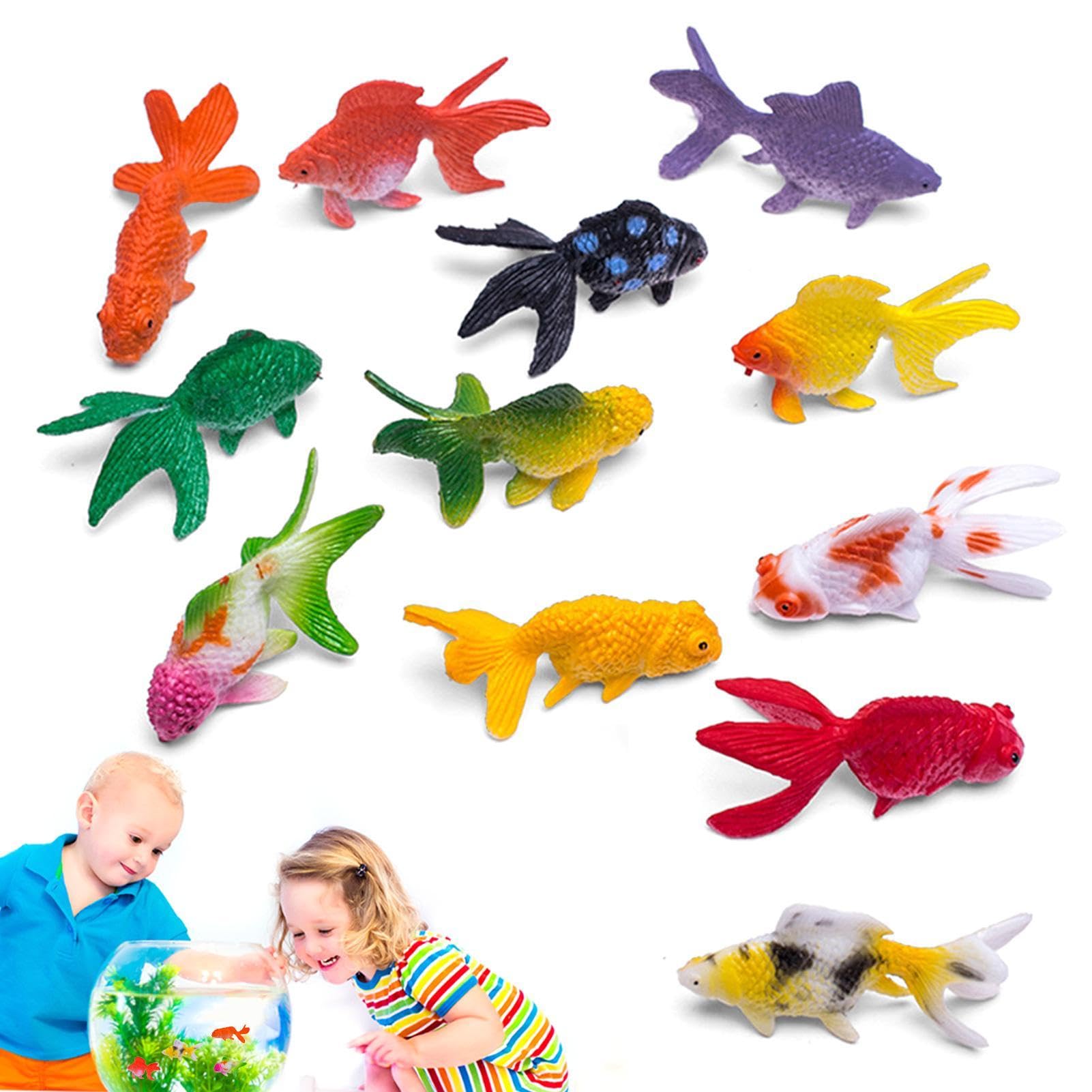 Amazon.co.jp: 金魚の置物 - 12 個 ミニ金魚フィギュアセット、3-4Cm 