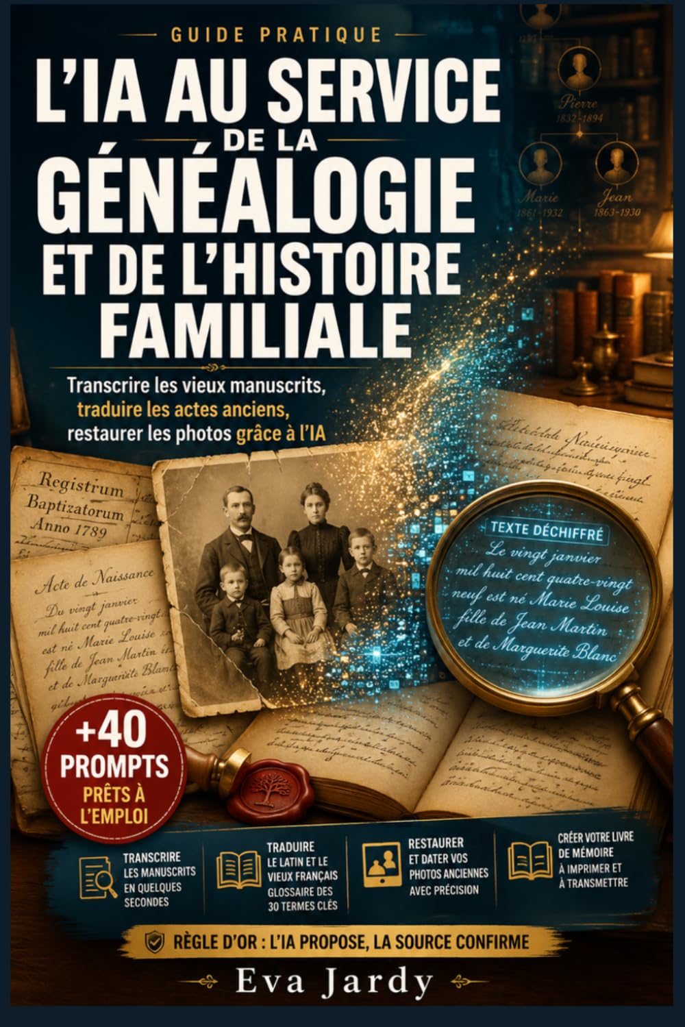 L'intelligence artificielle au service de la généalogie et de l'histoire familiale: Transcrire les vieux manuscrits, traduire les actes anciens, ... grâce à l'IA · Guide pratique pour débutants