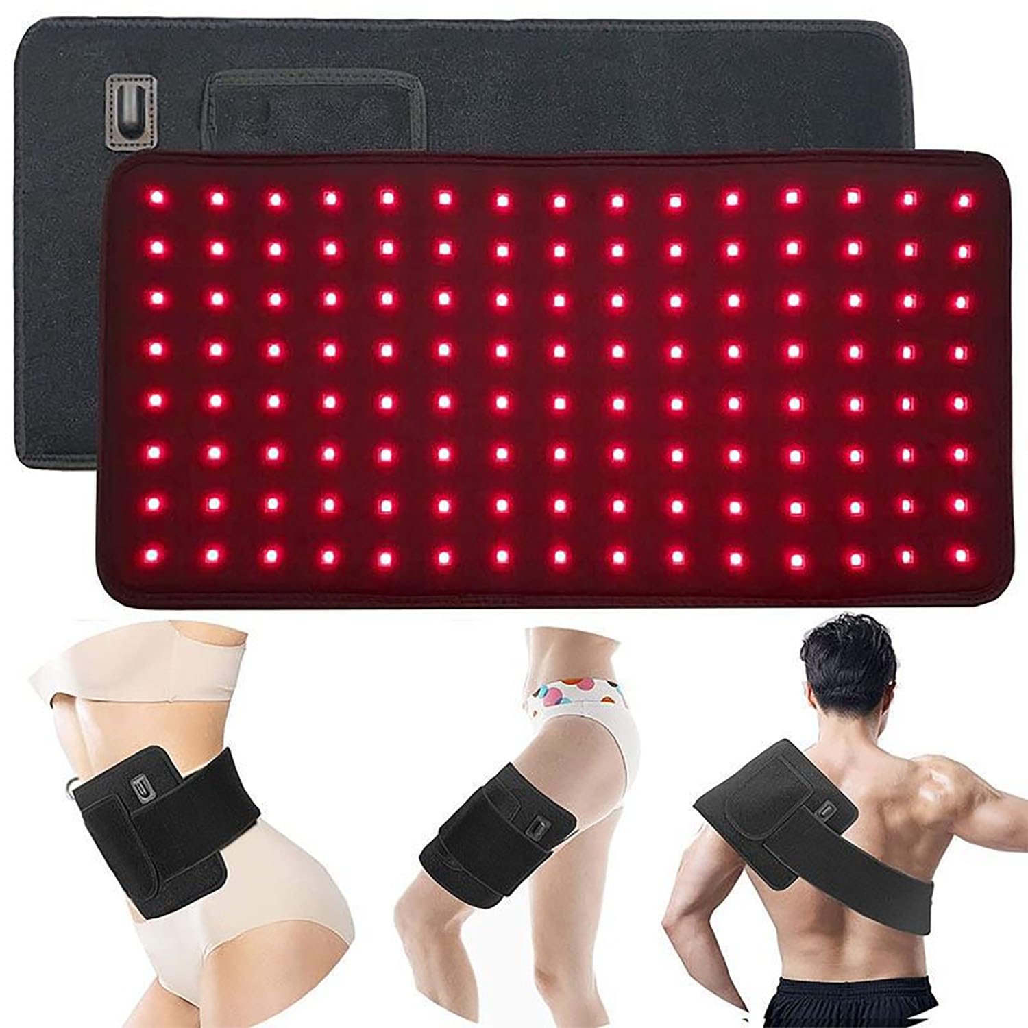 Pas Terapii Czerwony, 120 PCS Podczerwień Czerwonych Światła Z Czerwonym Światłem 660 Nm + W Podczerwieni 850 Nm, Promowanie Regeneracji Komórek I Poprawy Zdrowia Sercowo -naczyniowego W Celu