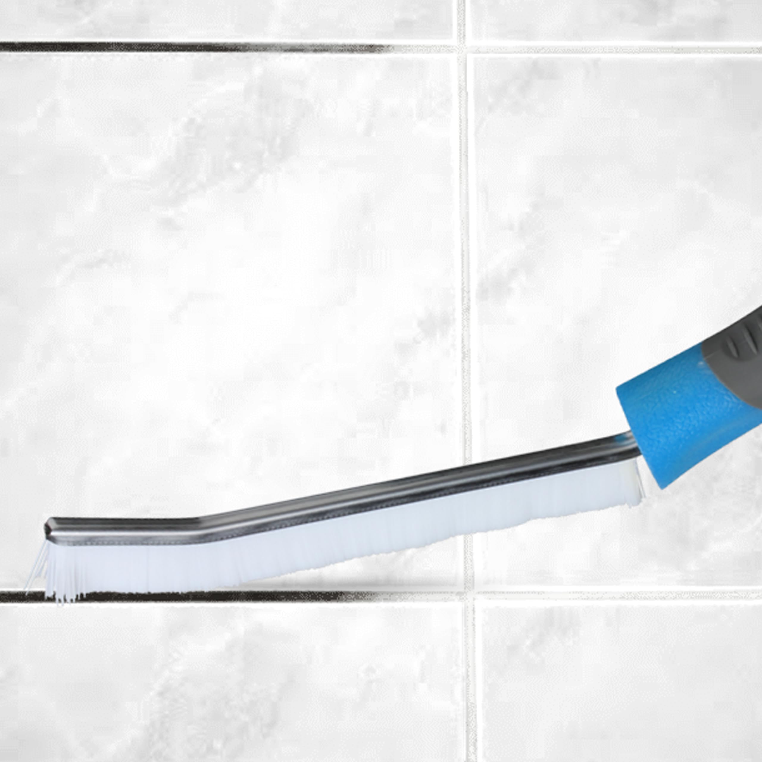 Spazzola per la pulizia delle fessure, spazzola per la pulizia delle fughe, spazzola per il bagno con manico, spazzola rigida per la pulizia delle finestre, spazzola angolare per pavimenti