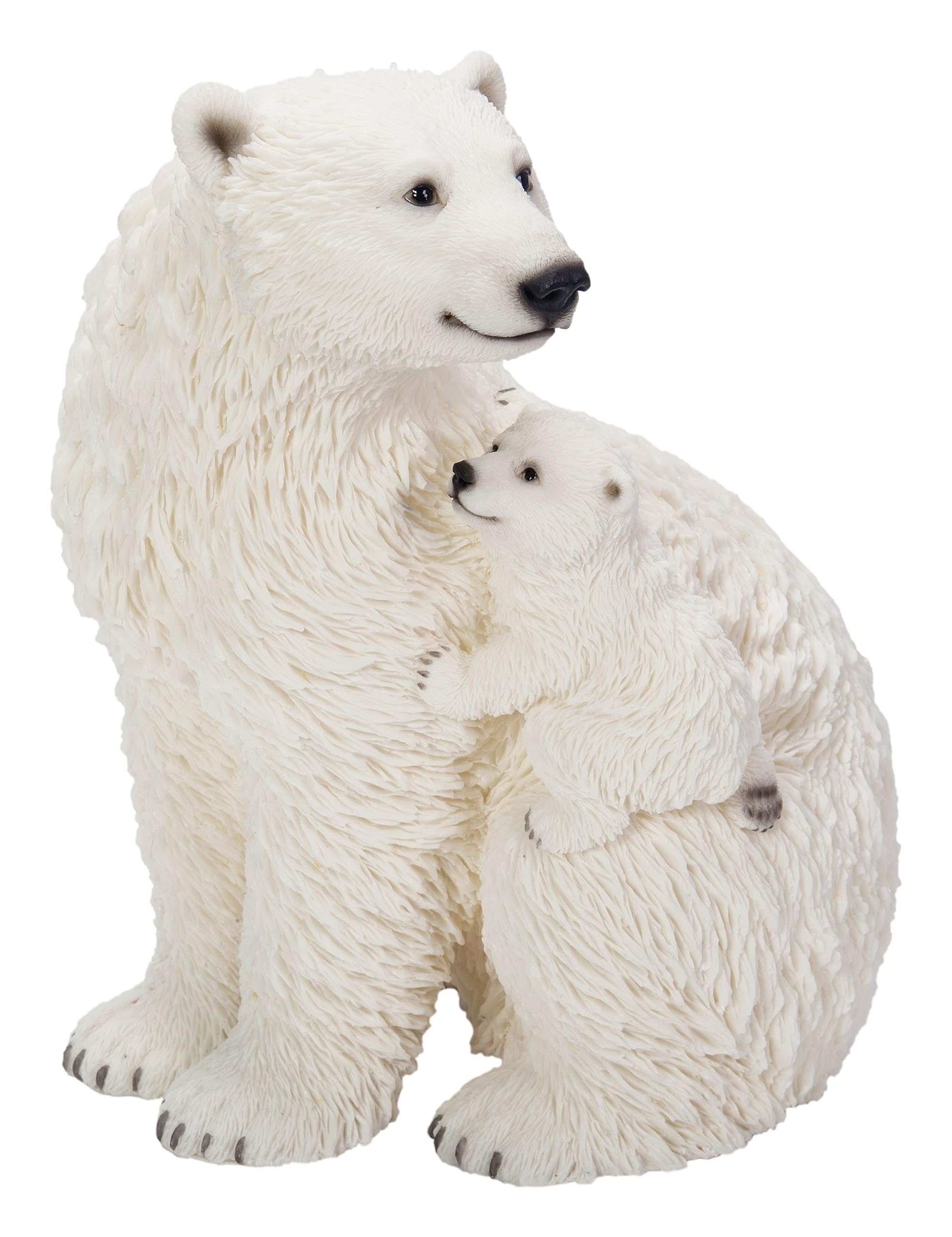 Vivid Arts White, Black, Brown - Playful Mother/Baby Polar Bears B - Xrl-Mbpb-B