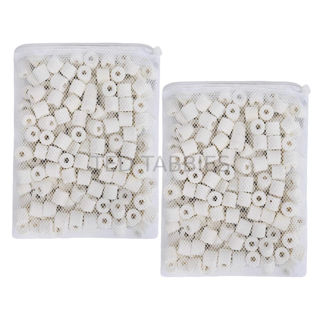 Blutails - 1kg Bio Ceramic Filter Media Rings in 2 Filter Net Bags - Premium Aquarium Fish Canister Filter Media (1000 g) Pack of 2 (B0CWRX7KTH) Amazon Price History, Amazon Price Tracker