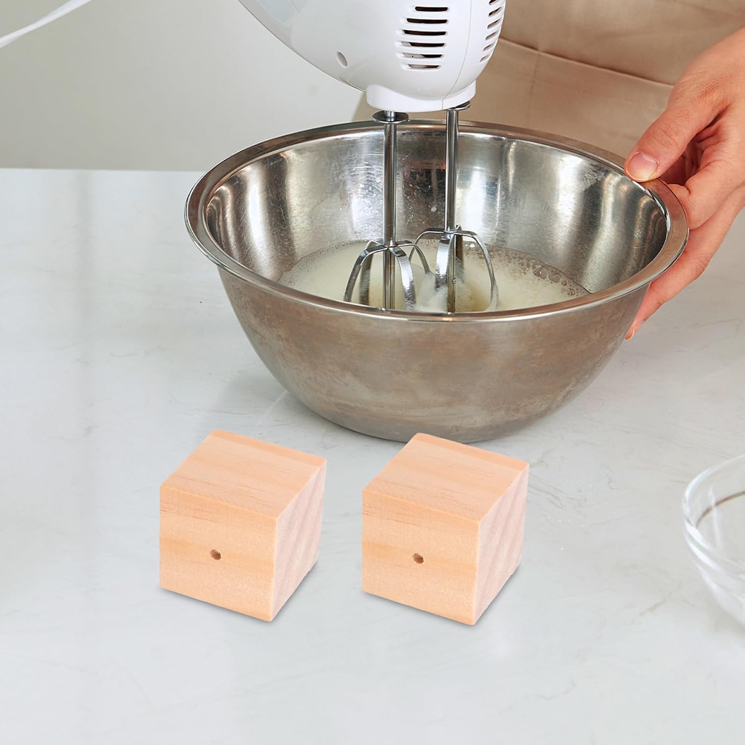 KICHOUSE 4Pcs Wood Baking Nail Bases Carving Nail Stand for Cake Decorating Baking Display Tool Practical Kitchen Baking Accessory image 5