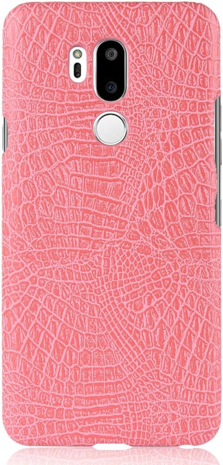 Zl One Crocodile Pattern PU Leather Case Back Cover for LG G7 (Pink)