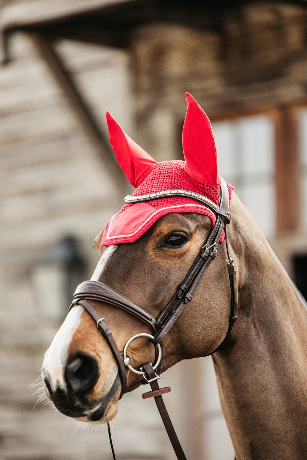Kentucky Horsewear Bonnet Wellington Velours Rouge COB