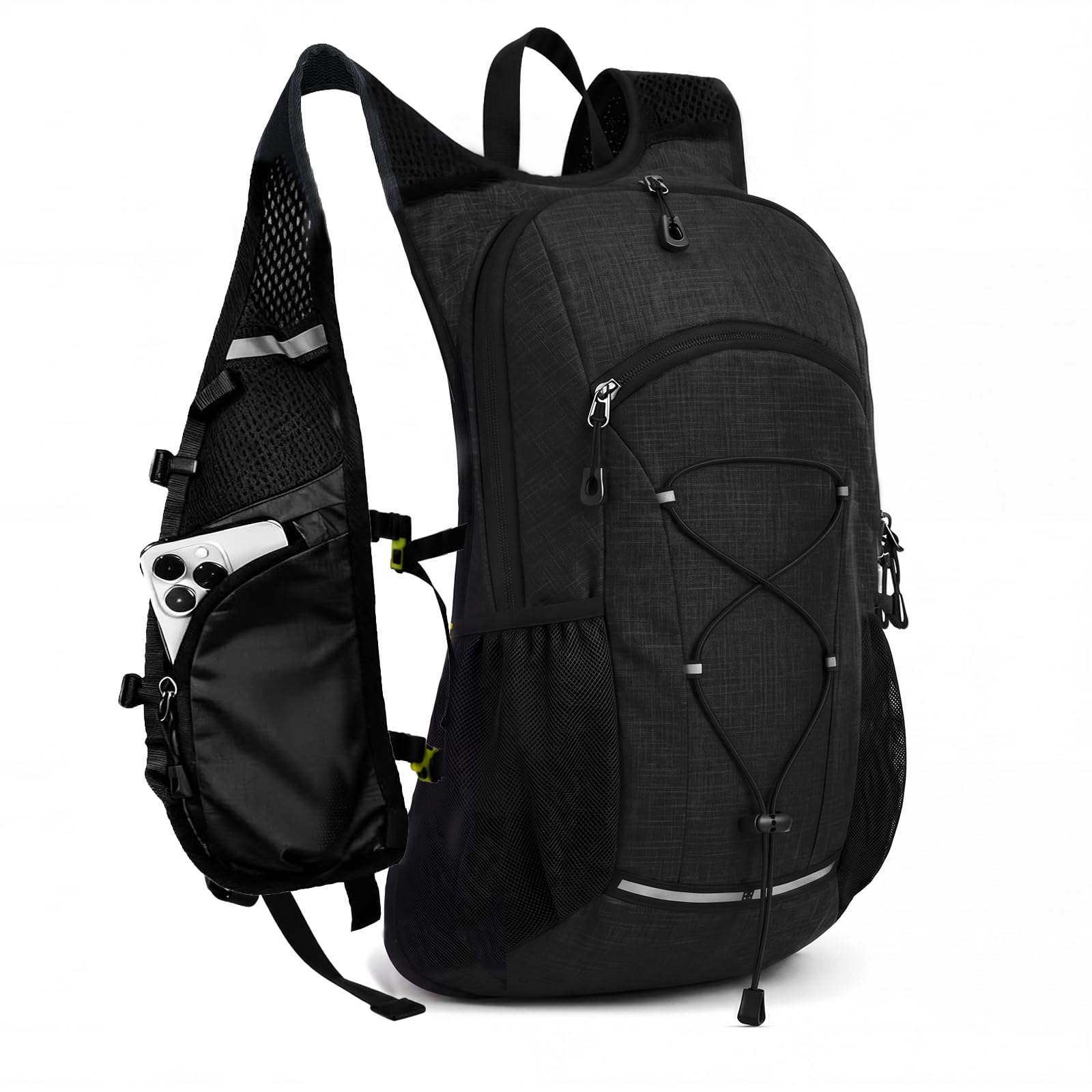 Swifto Hiking Backpack Foldable 20L Water Resistant Daypack Camping Black