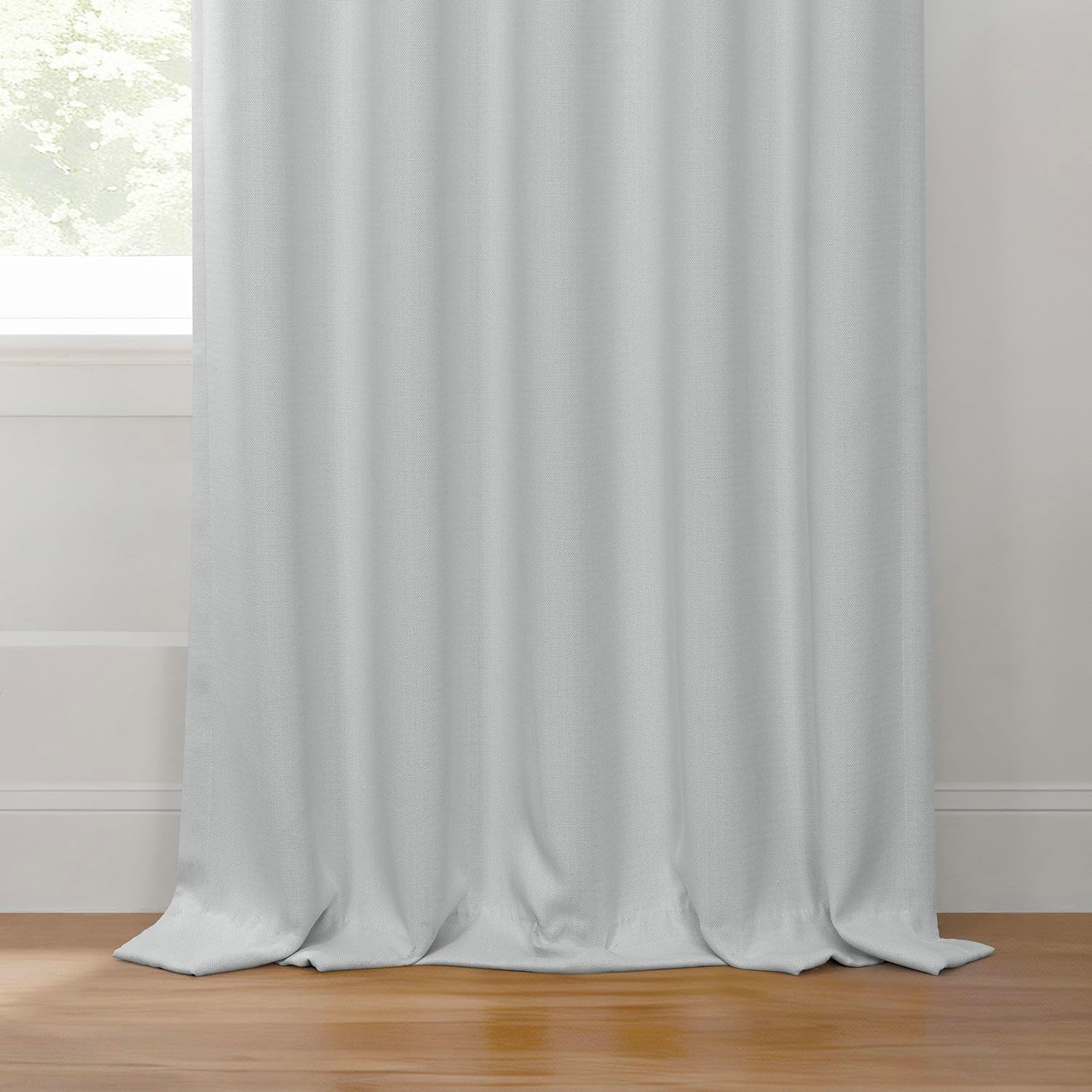 HPD Half Price Drapes - Faux Linen Curtains for Living Room (1 Panel) - 50W X 96L - Textured Room Darkening Curtains for Bedroom 96 Inches Long - Drapes for Home Decor, Oyster