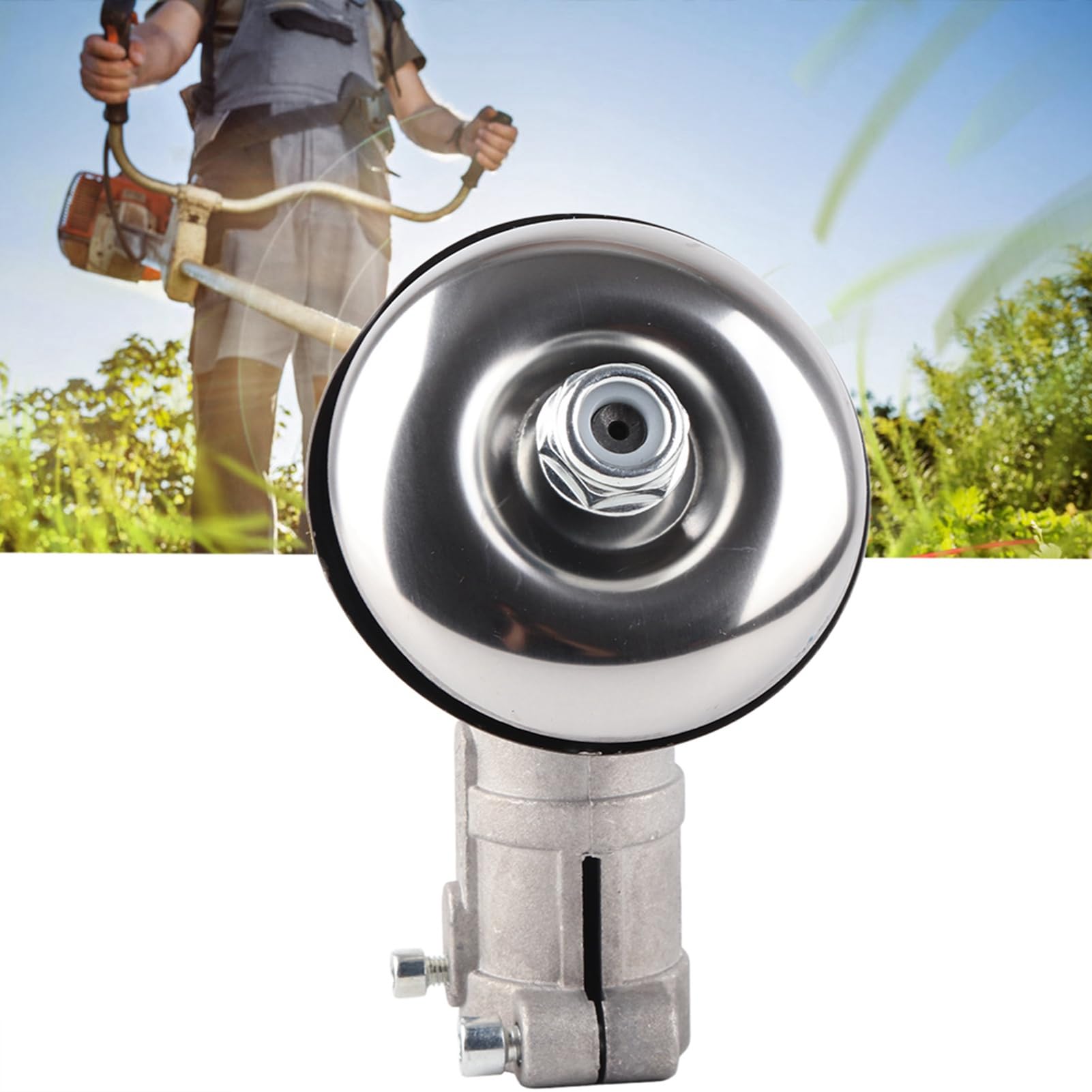 Strimmer Gearhead Gearbox, Universal Lawn Mower Segadora Cabezal de repuesto para cortadora de césped Desbrozadora Strimmer Grass Trimmer Gearbox (9 dientes)