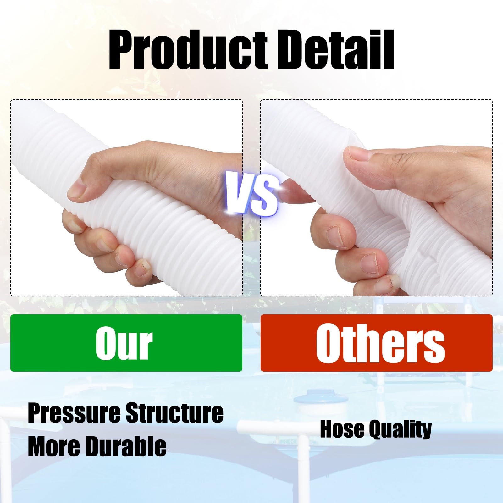 Snapklik.com : eBoot 2 Pcs 29060e Above Ground Pool Hoses 1.5