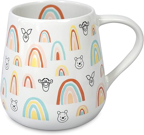 Disney Store - Taza de arcoíris oficial de Winnie the Pooh and Pals, regalos de inauguración de la casa para hombres, mujeres y niños