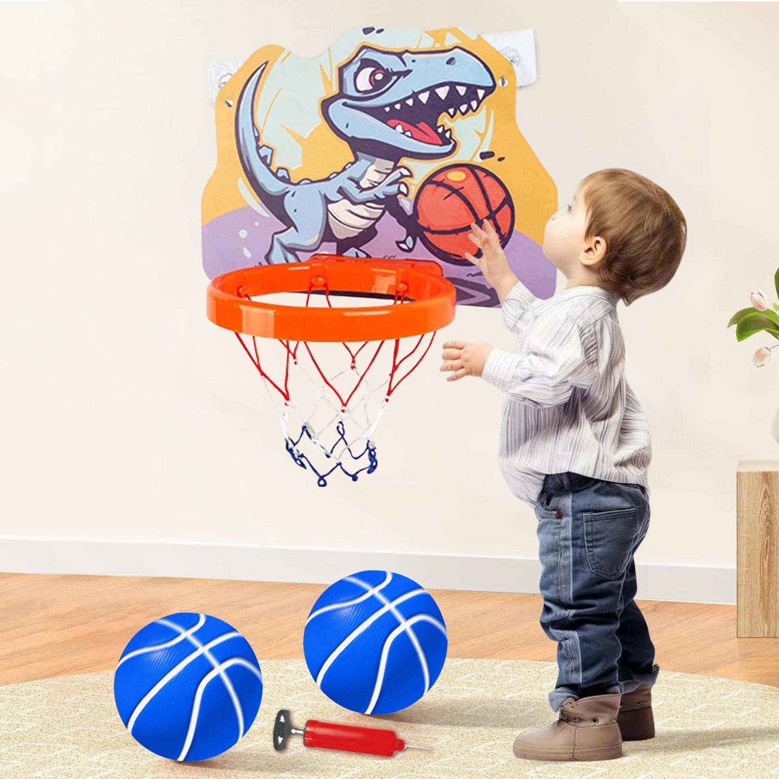 Cesta de baloncesto interior, aros de montaje en pared | Cesta de baloncesto interior para, aro pequeño plegable y luminoso | aro de baloncesto encima de la puerta, portátil y ajustable para l