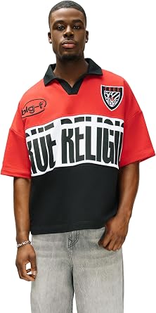 True Religion Mens Ss Oversized Jersey Polo