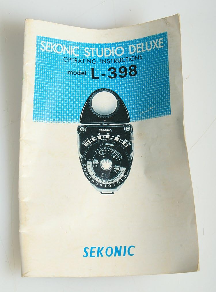 SEKONIC Studio Deluxe Model L-398 W/Operating Instruction + Original CASE