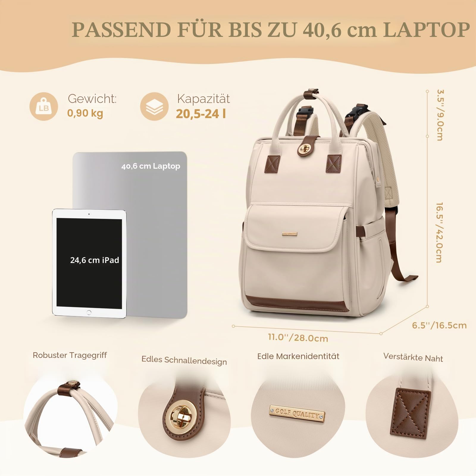 Wickeltasche, Rucksack, multifunktional, wasserabweisend, mit Haken, lässige Wickeltasche zum Aufhängen für Mütter