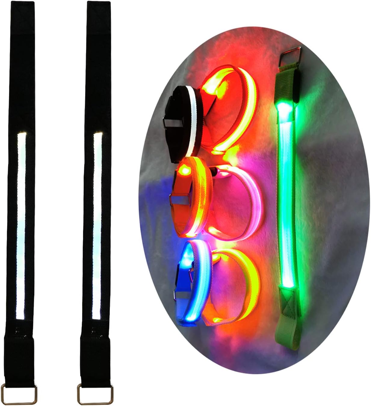 LED Light Bracelet Sports Wristband Boys and Girls Dark Flash, Night Safety Lights Running Jogging Cycling Hiking Camping Outdoor Sports Party Supplies