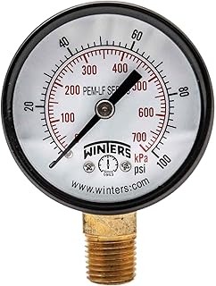 Winters PEM202LF PEM-LF Series Pressure Gauge, 2