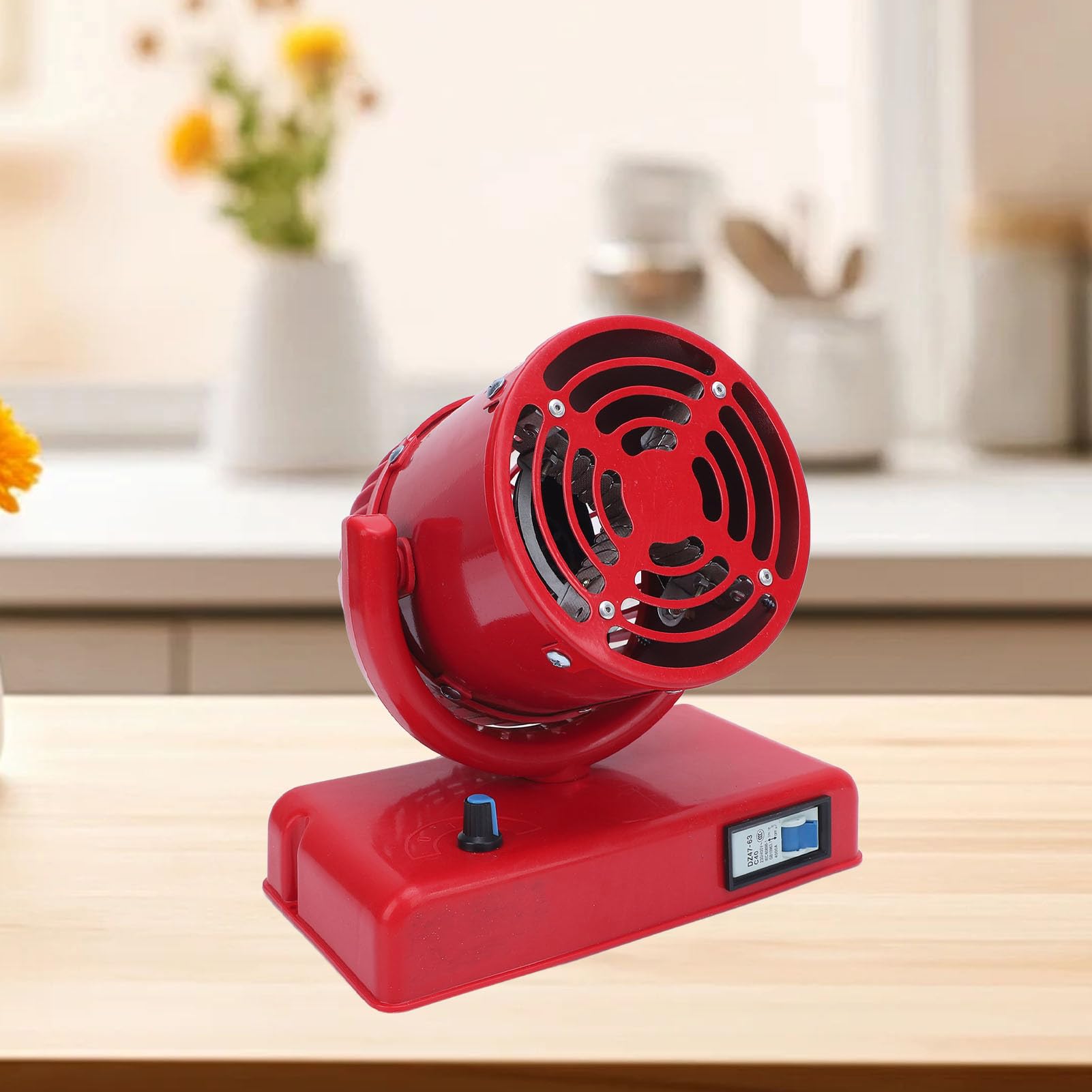 ViaGasaFamido Riscaldatore Elettrico Portatile DC24V 300W, Riscaldatore Elettrico Portatile in Acciaio Inossidabile per Cantiere e Serra con Controllo Continuo della velocità, Riscaldamento Fino a