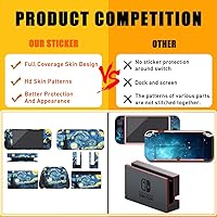 Vista 7 de SadSkins Funda completa para Switch OLED Anime Switch OLED Protector Skin Cover Matte Vinilo Adhesivos (solo Switch OLED)